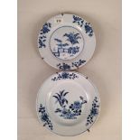 A pair of late 18th Century Chinese hand painted plates,