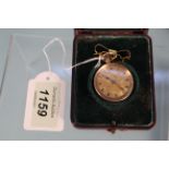 A 9ct gold ladies fob watch,