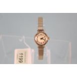 A c1950's Wittnauer 9ct gold ladies wristwatch,