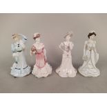 Four limited edition Coalport figurines including Serenity, Georgina,