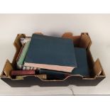 A box of books including bird and game keeping interest,