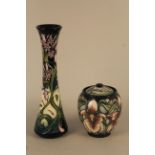 Two pieces of modern Moorcroft, both marked seconds,