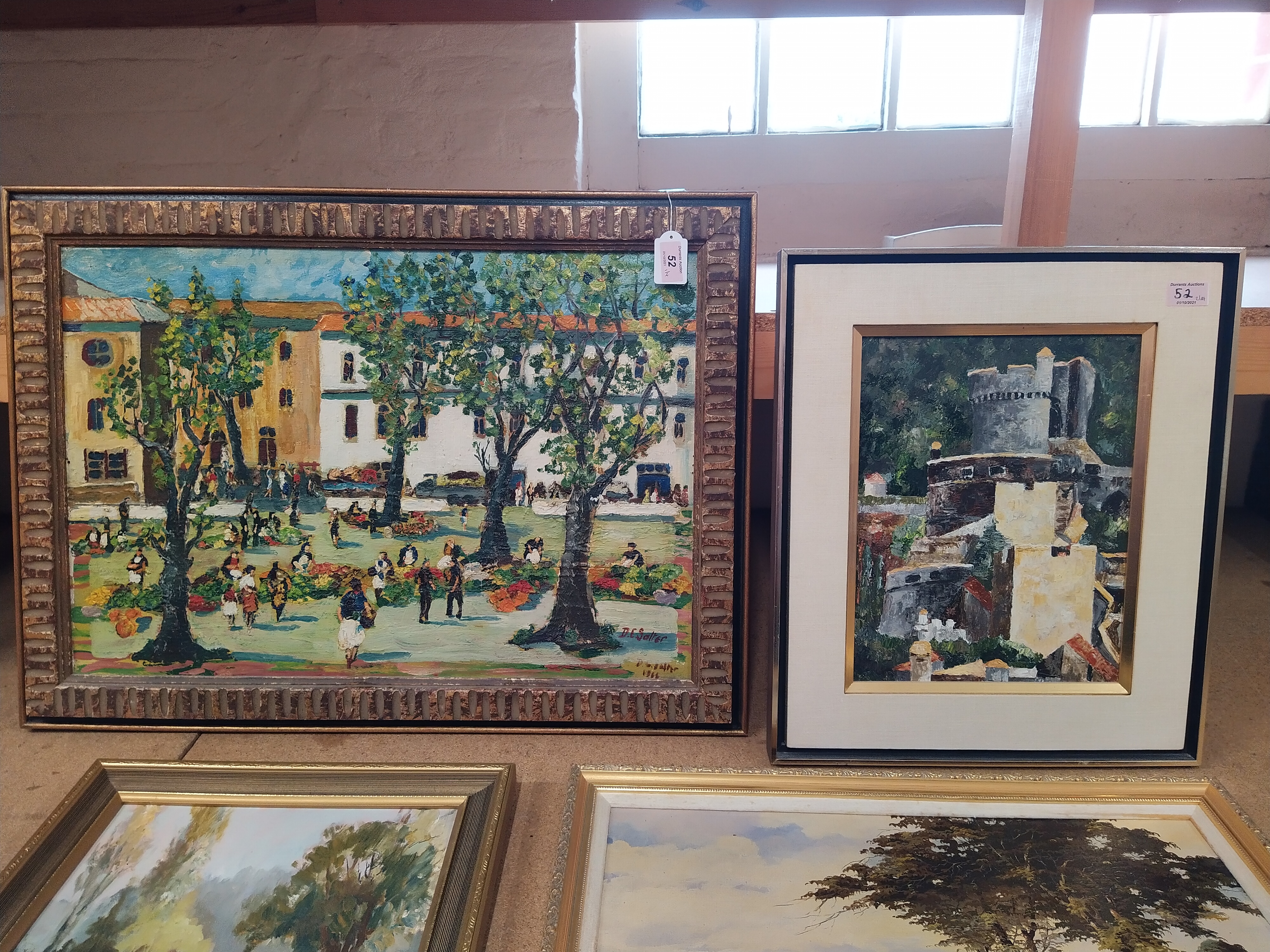 Four various oil paintings including D.C. - Image 3 of 3