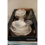 A Noritake china part dinner service including a tureen with four cups and saucers