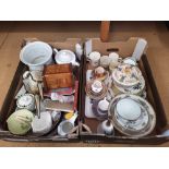 Two boxes of assorted mainly named ceramics etc