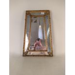 An early 19th Century giltwood wall mirror of tapering rectangular form,