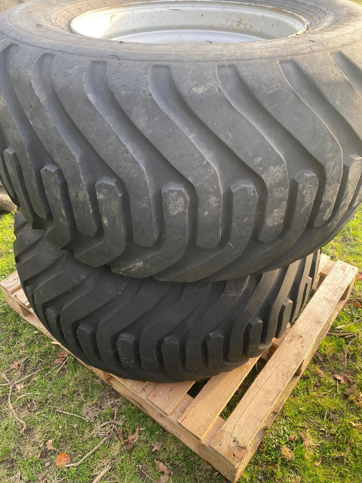 Pair of 500/60-22.5. Stored near Goring Heath, Reading. No VAT on this lot.