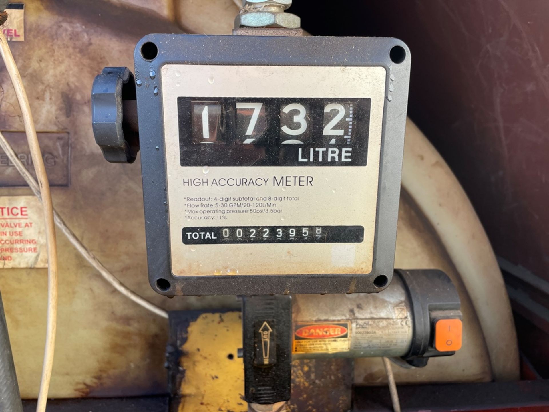 2250L Trailed bunded diesel tank - inline filter, flow meter - Serial number 204504, Model 2250L, - Image 9 of 12