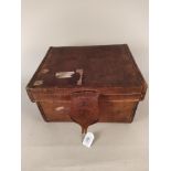 A late 19th Century Hope Brothers leather gentleman's travelling hat box bearing 'Great Eastern
