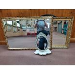 Two large gilt framed mirrors,