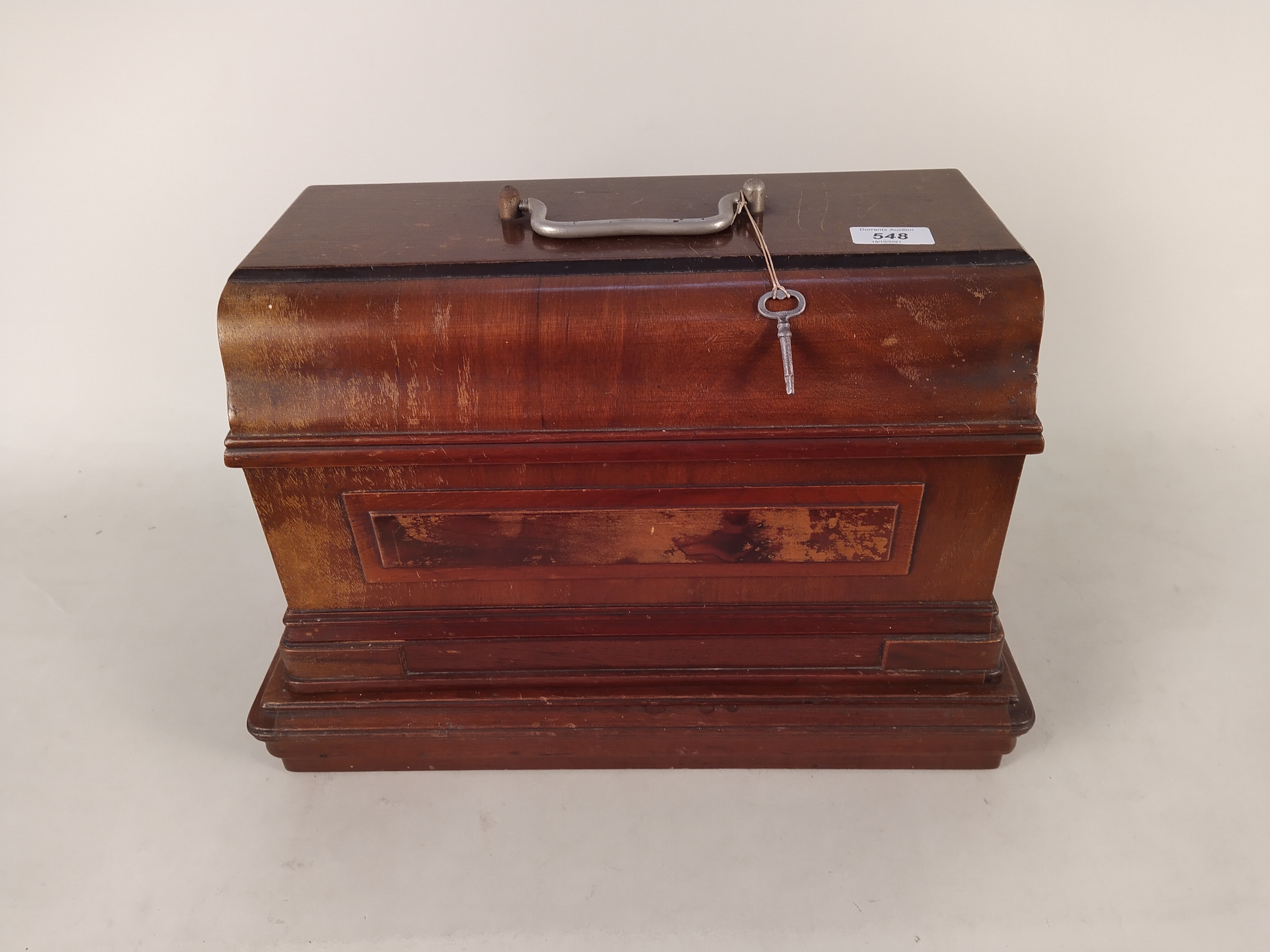 A cased sewing machine by White S M & Co Ohio USA