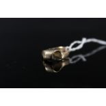 A 9ct gold twisted design ring, size K,