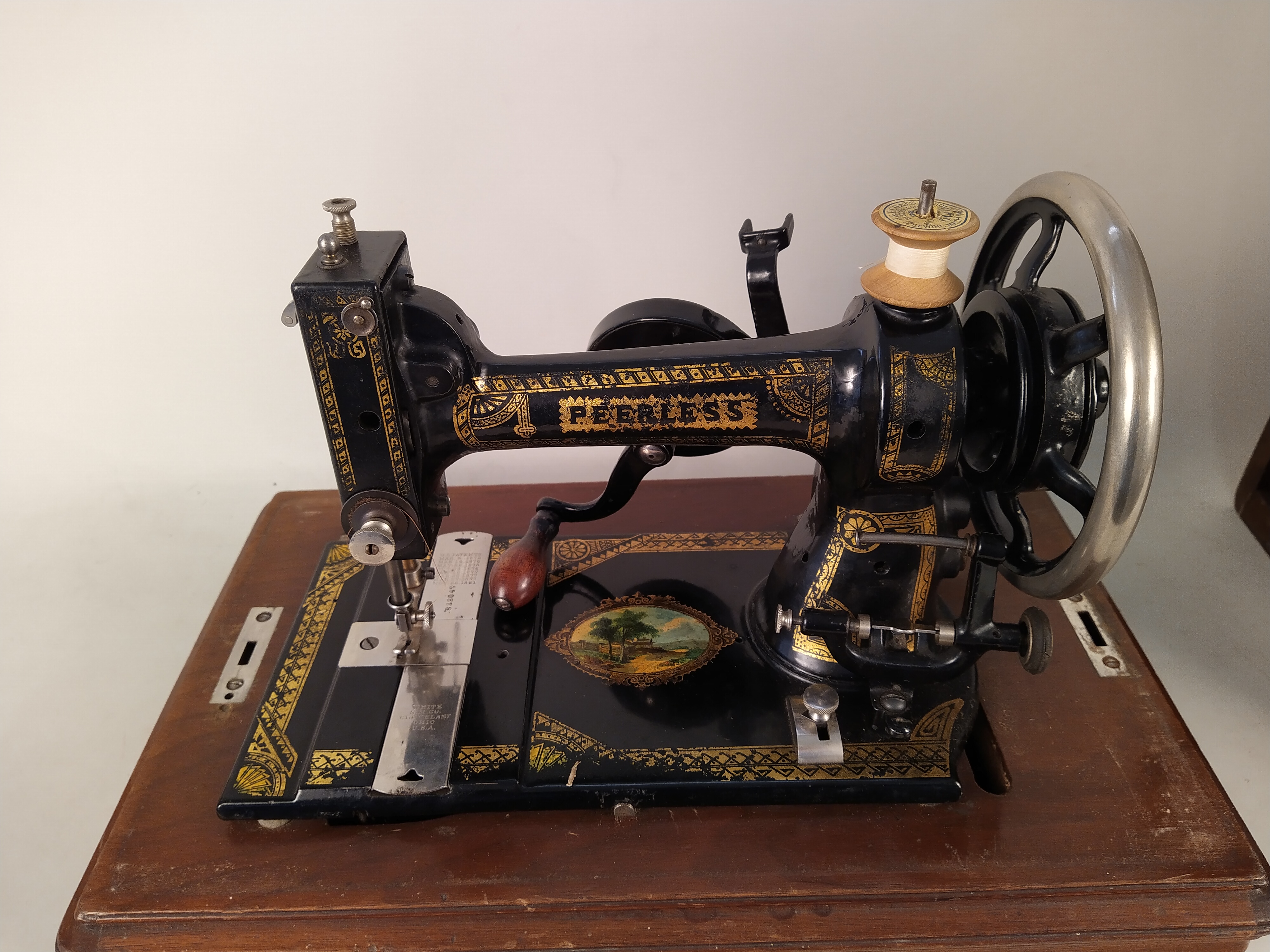 A cased sewing machine by White S M & Co Ohio USA - Image 2 of 3