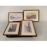 Philip Sheppard framed watercolour of a beach scene,