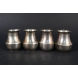 Four white metal goblets, all marked W.H.P. T.