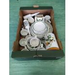 A box of assorted Portmeirion china,