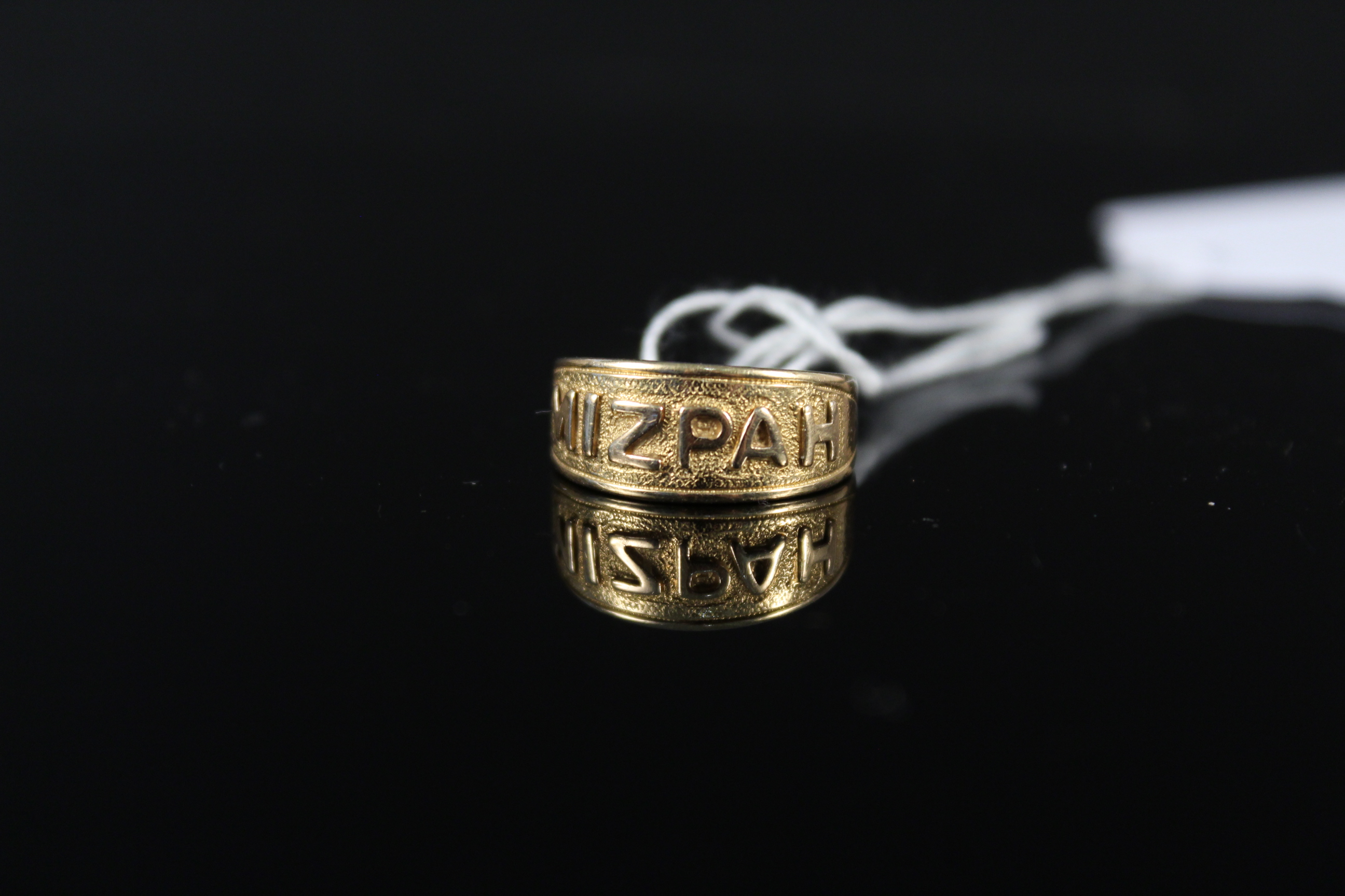 An 18ct gold mizpah ring, size J, weight approx 3.