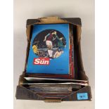 A small box of football related booklets and magazines,