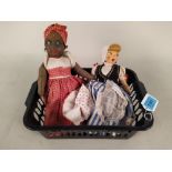 Two vintage 'Topsy Turvy' cloth dolls,