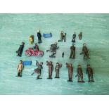 A selection of vintage lead figures,