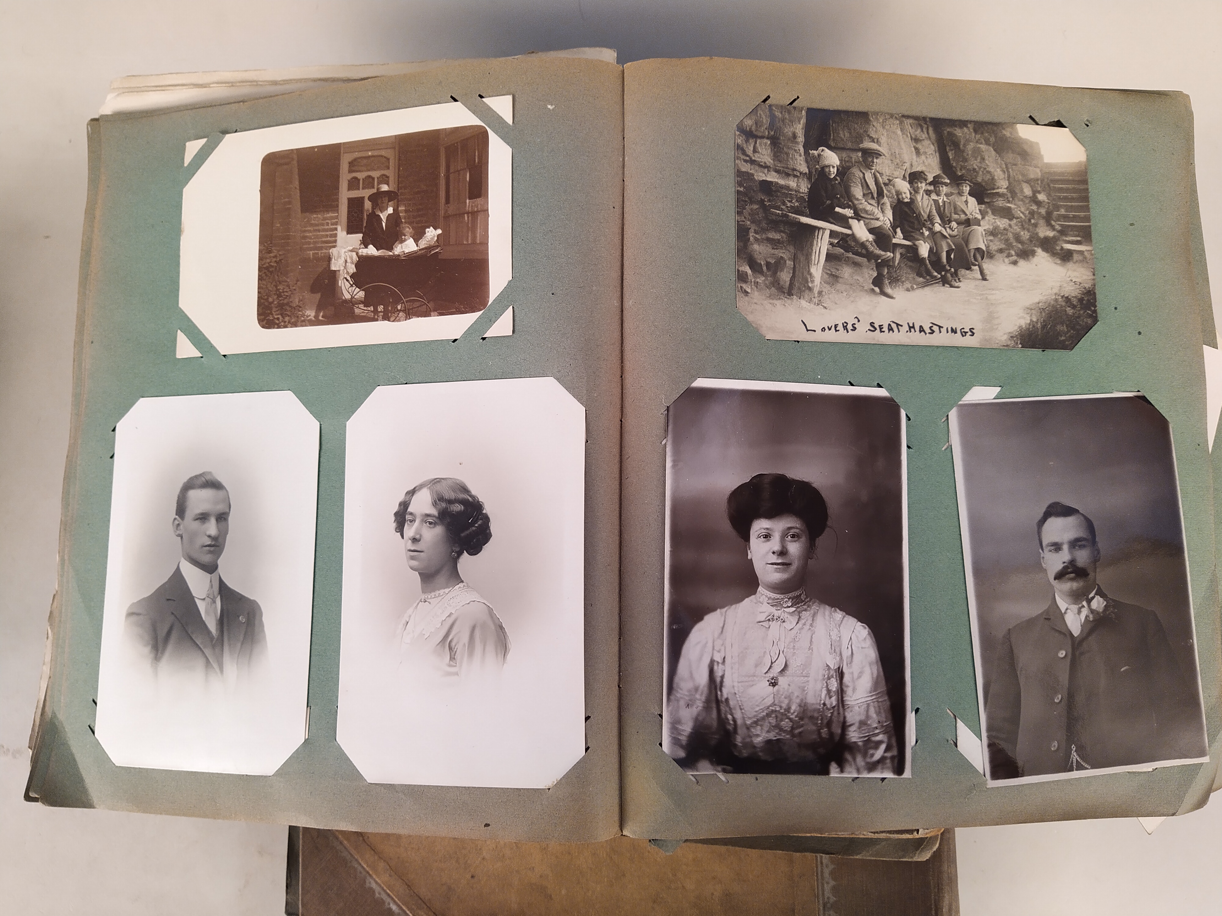 Five early postcard albums, well filled with early 20th Century cards, - Image 2 of 4