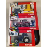 Three boxed Britains 1:32 scale models including 9508 Ford TW25 tractor,