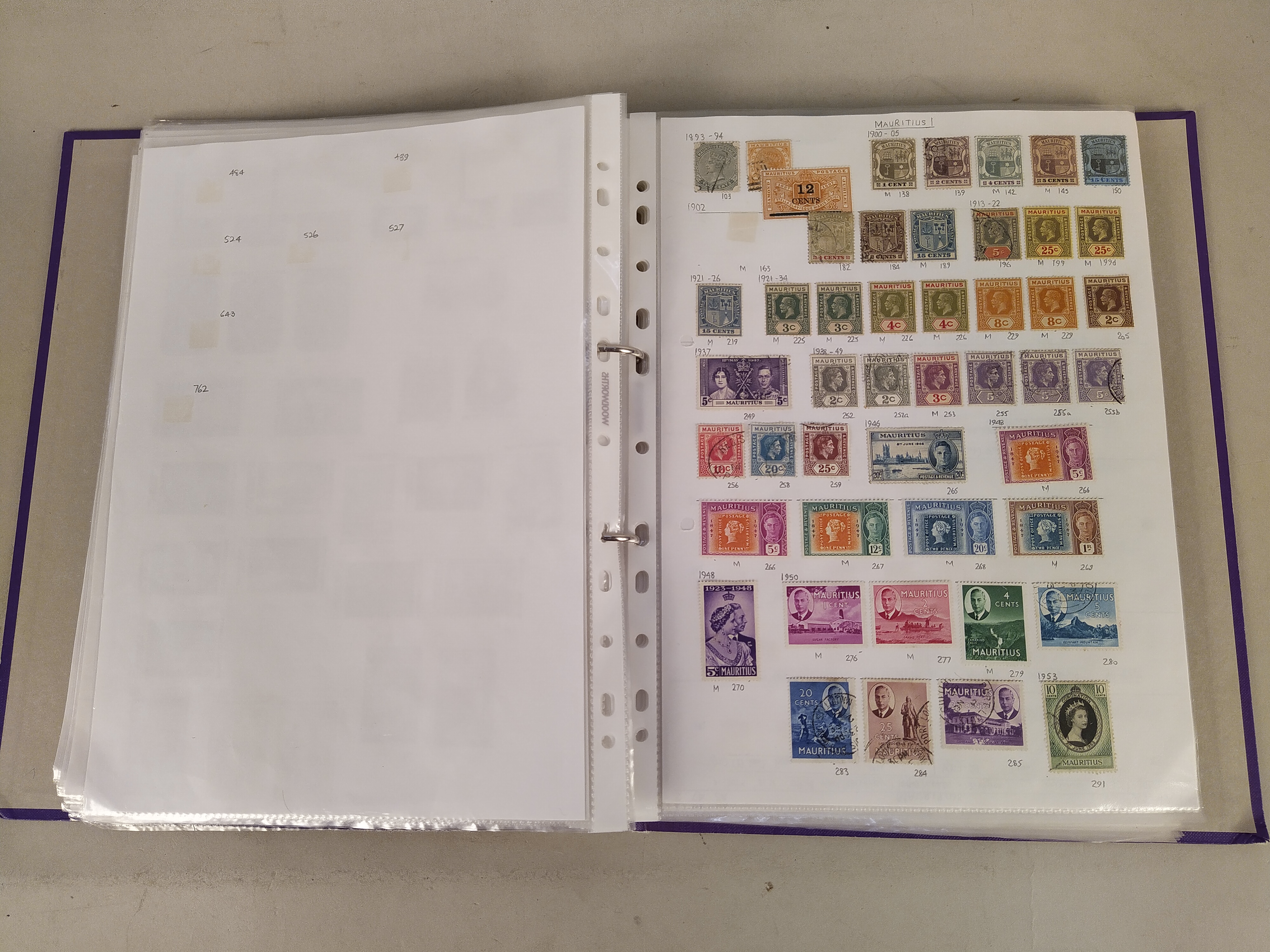 Four stamp albums, part filled with Indian stamps, definitives and postage due, - Image 4 of 4