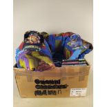 A large box of Teenage Mutant Ninja Turtles including duvet, DVD's,