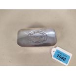 A white metal snuff box for the Holland America Line, the SS 'Nieuw Amsterdam',