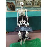 An Arun Electronics Ltd battery operated, nearly full size skeleton with trip pad,