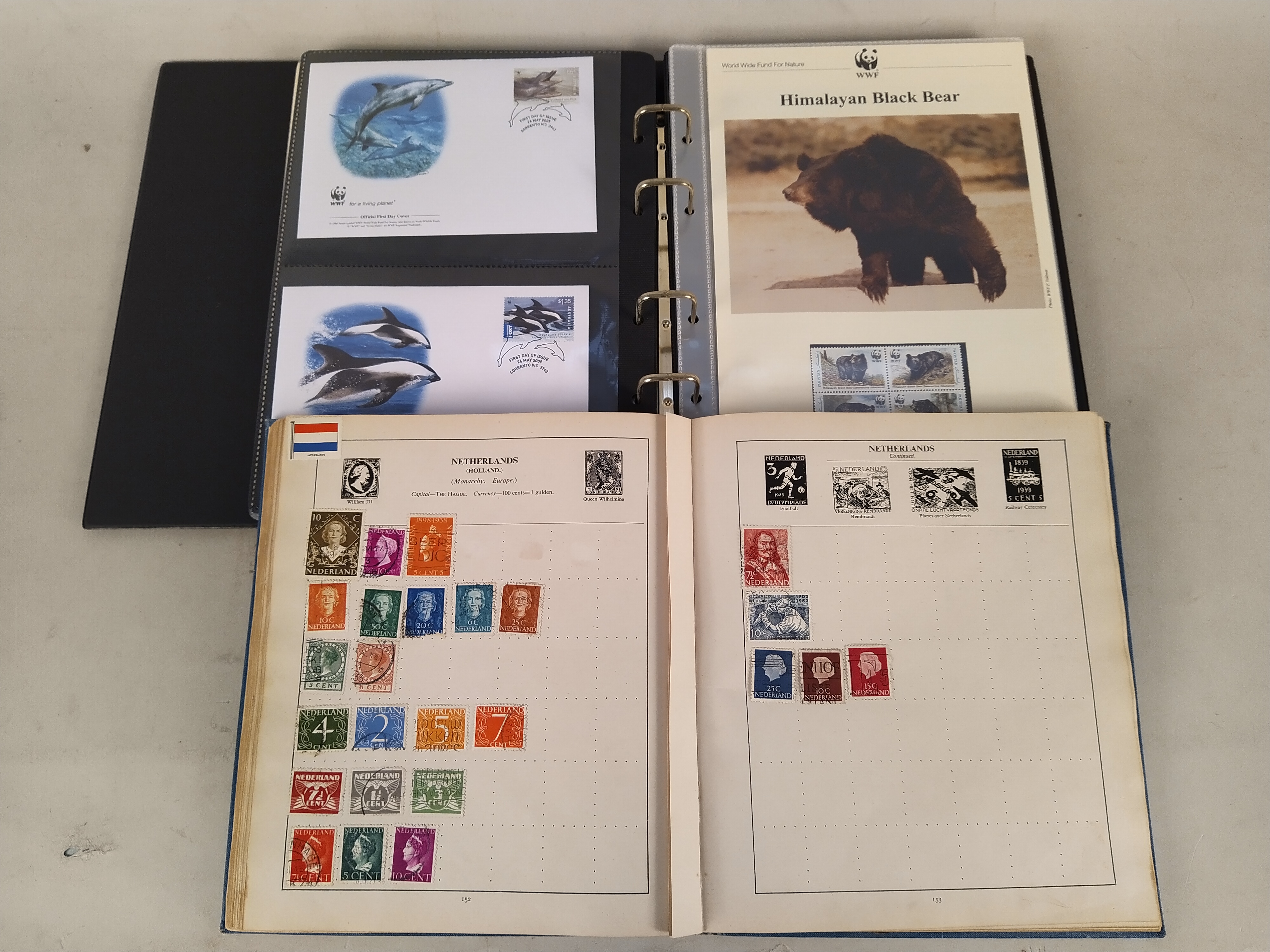 Four folders of first day covers including 2012 torch relay plus three vintage sparsely filled GB - Image 2 of 3