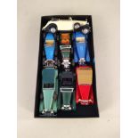 Six Matchbox Models of Yesteryear c1970's with a Solido Rolls Royce