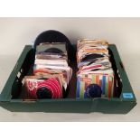 A box of vintage, mainly 1960's singles, artist includes Rolling Stones, Cliff Richard, Hollies,