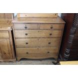 A 19th Century five drawer chest on bracket feet