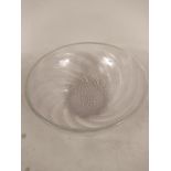 A Lalique opalescent glass bowl 'Poissons' (fish) with moulded VDA mark,