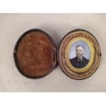 An unsigned Victorian framed picture miniature of a gentleman,