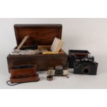 An interesting lot comprising two highly engineered bespoke cameras in fitted cases with