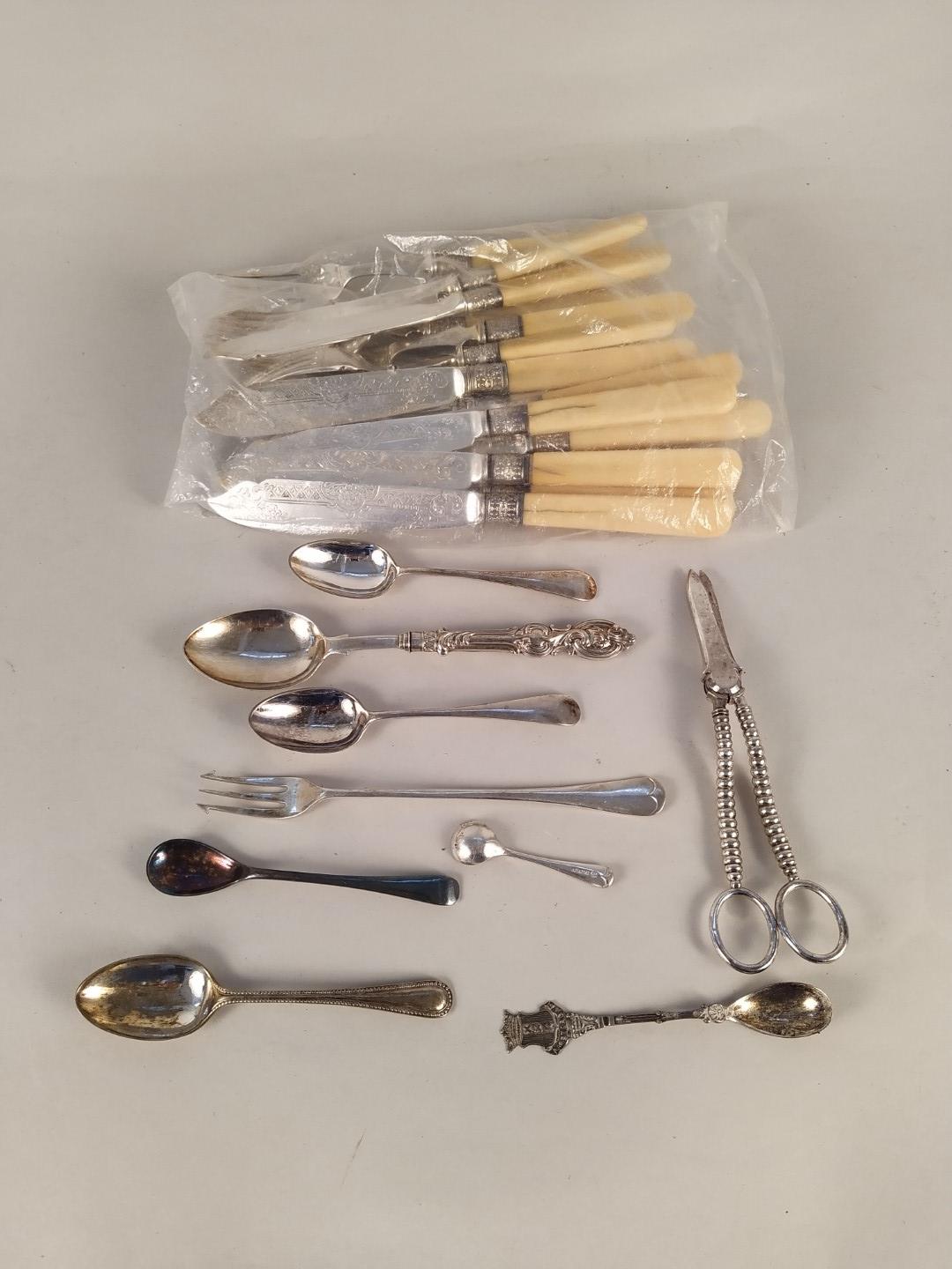 A mixed lot comprising of assorted electroplated flatware and cutlery, - Image 3 of 3