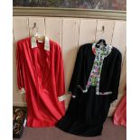 Three pieces of vintage clothing comprising a two piece dress with jacket,