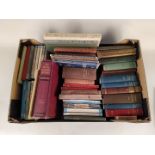 A box of vintage and antique natural history books, subjects including countryside, farming,