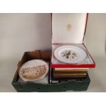 A group of sixteen boxed and loose collectors plates including Royal Doulton, Aynsley,