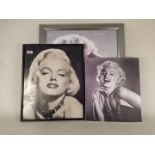 Three Marilyn Monroe prints, two framed,