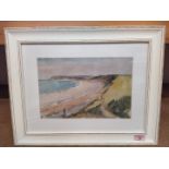 Rowland Fisher (1885-1969) framed watercolour signed below mount 'Gorleston R Fisher',