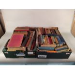 Two boxes of mixed vintage books, subjects include the Amateur Mechanic,