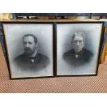 A pair of early 20th Century pencil portraits of gentlemen,