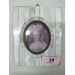 A miniature portrait of a lady (with title in pencil on back 'Lady Sheffield'),