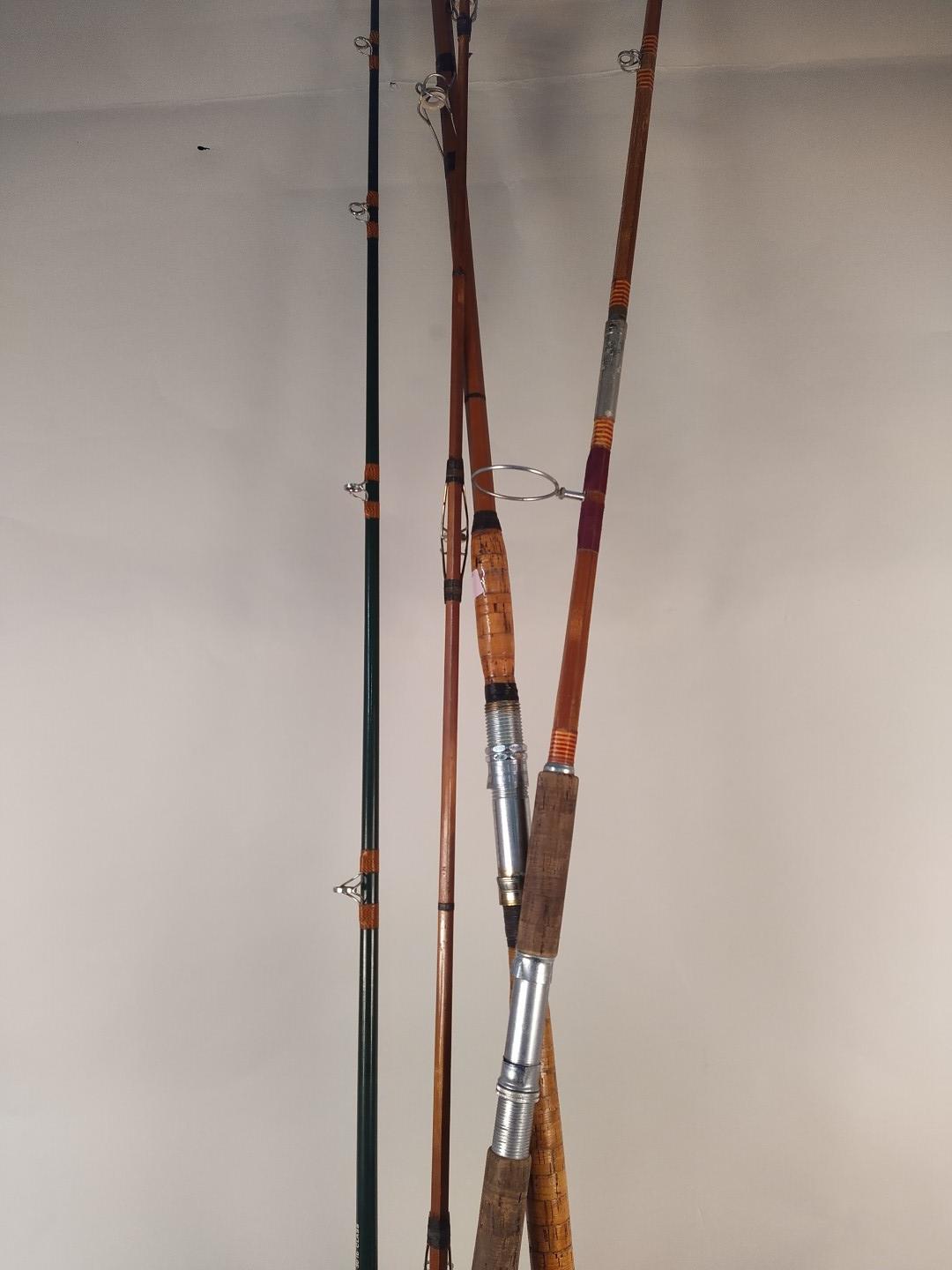 Vintage cane fishing rods, walking sticks, - Image 3 of 3