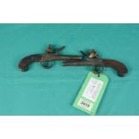 A fine pair of Flintlock pocket pistols by Edgson (Stamford 1797-1815),