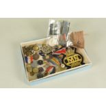 A box of various medals,