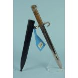 An Austrian N.C.O. bayonet with scabbard, model 1895